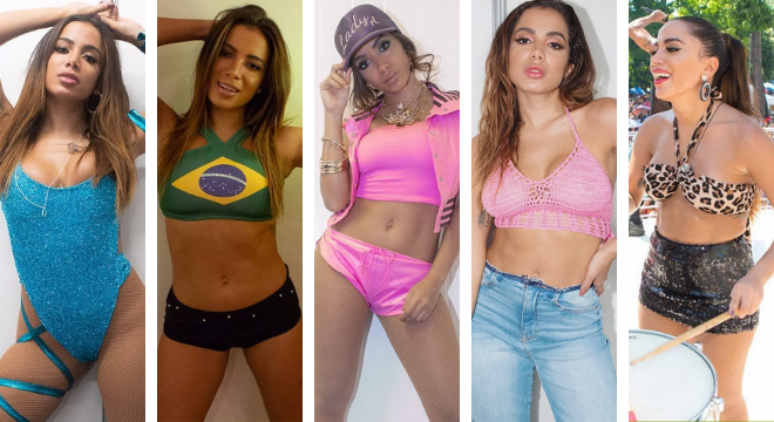 Anitta com looks do Carnaval (Fotos: Reprodução/Instagram/@anitta)