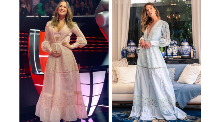 Claudia Leitte e modelo usando as peças em outra cor (Fotos: Reprodução/Intagram)