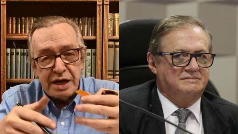 O filósofo Olavo de Carvalho e o ministro da Educação, Ricardo Vélez Rodríguez