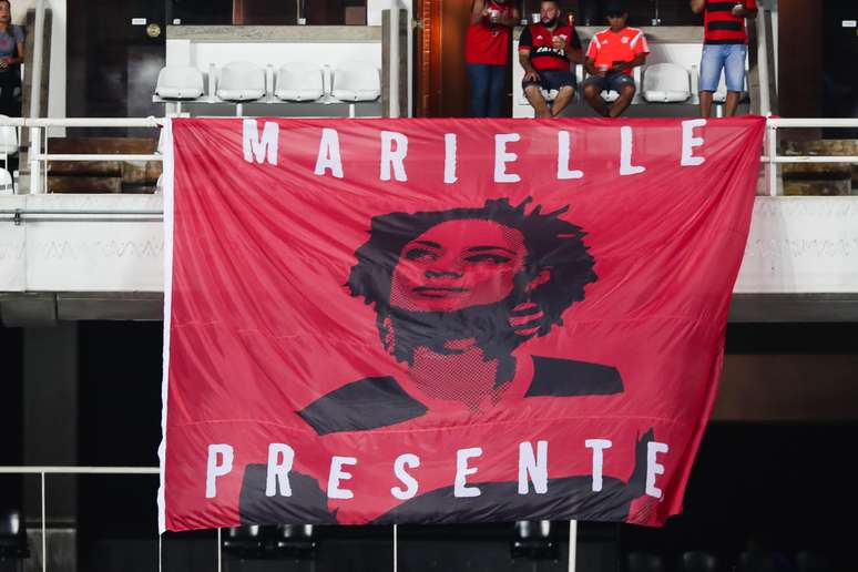 Homenagem da torcida do Flamengo a Marielle Franco