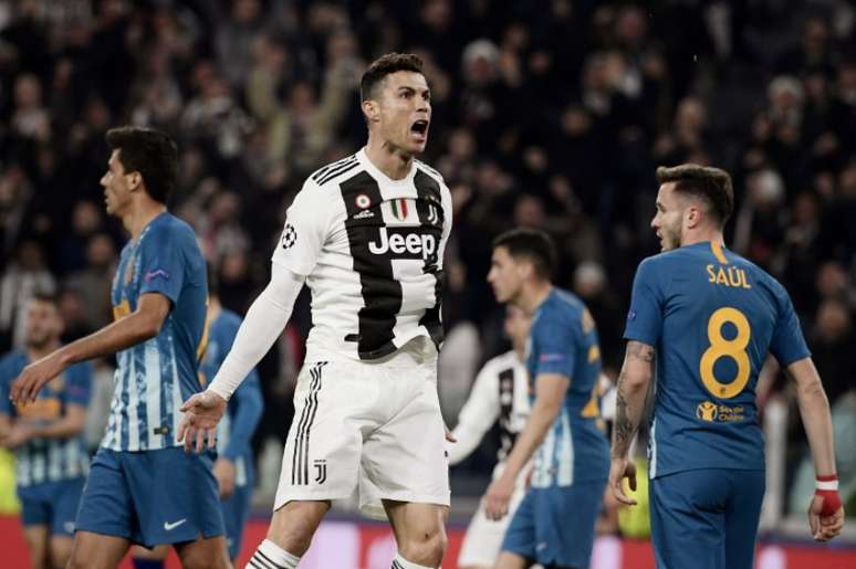 Cristiano Ronaldo foi novamente decisivo e marcou três gols na vitória contra o Atleti (Filippo MONTEFORTE/AFP)