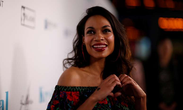 Atriz Rosario Dawnson durante pré-estreia do filme "Krystal", em Los Angeles
05/04/2018 REUTERS/Mario Anzuoni