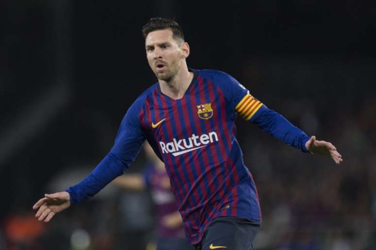 Com três gols de Messi, Barcelona vence o Bétis pelo Espanhol (Foto: JORGE GUERRERO / AFP)