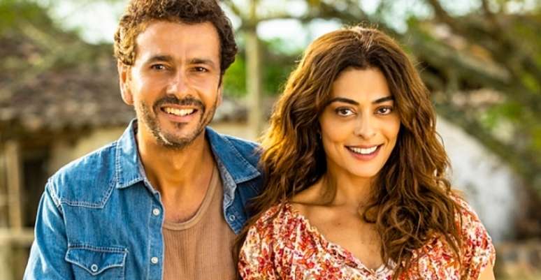 Amadeu (Marcos Palmeira) e Maria da Paz (Juliana Paes), protagonistas de A Dona do Pedaço, próximo novelão das 21h na Globo