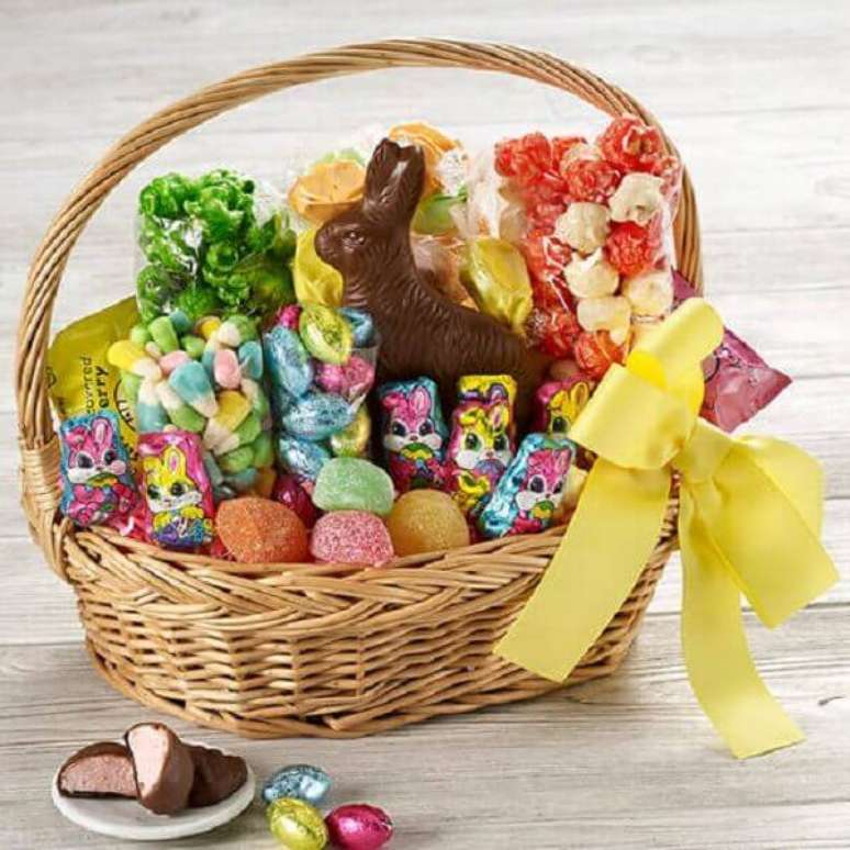 11- A cesta de Páscoa com coelho de chocolate é uma tradição. Fonte: Figis