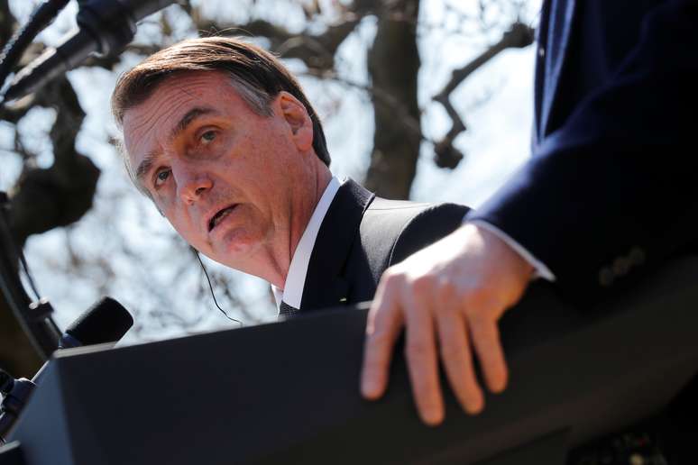 Presidente Jair Bolsonaro, em Washington
19/03/2019
REUTERS/Carlos Barria