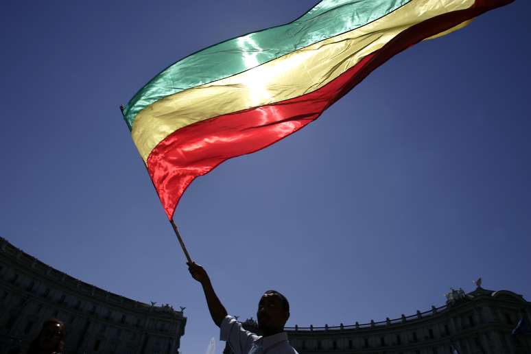 Bandeira da Eti&oacute;pia
04/08/2005
REUTERS/Tony Gentile  