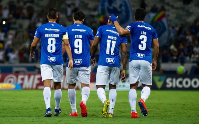David(camisa 11) foi o grande nome do ataque estrelado no jogo diante da Veterana-(Foto: Bruno Haddad/Cruzeiro)
