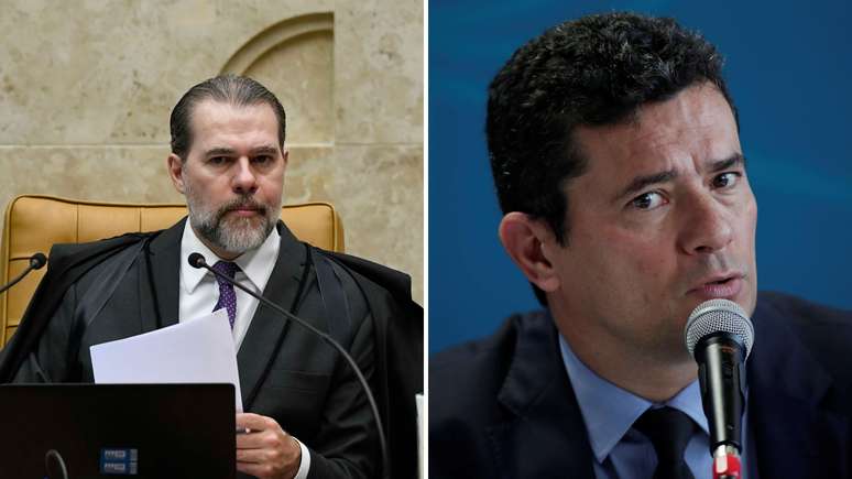 O presidente do Supremo Tribunal Federal, Dias Toffoli, e o ministro da Justiça e Segurança Pública, Sérgio Moro