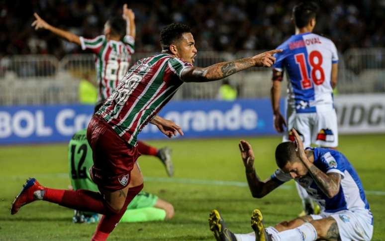 Luciano marcou contra o Antofagasta (CHI), pela Copa Sul-Americana (Foto: LUCAS MERÇON / FLUMINENSE F.C.)