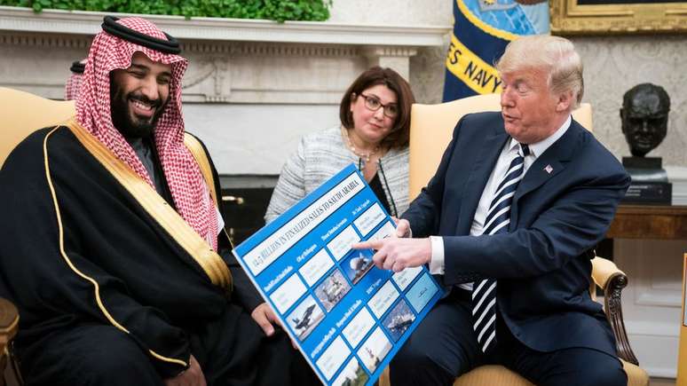 Trump defendeu a venda de armas à Arábia Saudita mesmo depois do assassinato do jornalista Jamal Khashoggi, morto no consulado saudita na Turquia