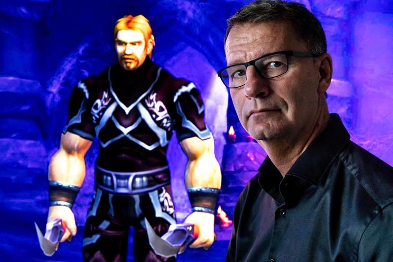 Ibelin, personagem de Mats em World of Warcraft, ao lado do 'pai', Robert Steen