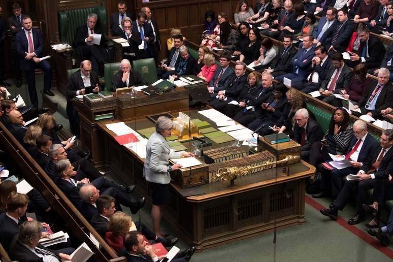 Premiê britânica, Theresa May, fala ao Parlamento
23/03/2019
©Parlamento britânico/Mark Duffy/Divulgação via REUTERS