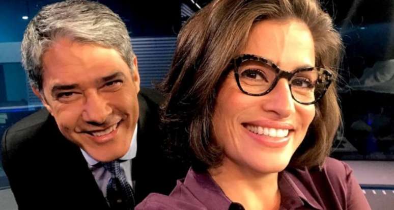 William Bonner e Renata Vasconcellos, âncoras do Jornal Nacional, telejornal de maior audiência da televisão brasileira