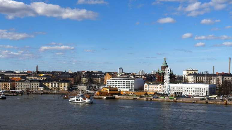 Vista de Helsinque, capital da Finlândia; país tem um dos mais altos PIBs per capita e é o 'mais feliz do mundo'