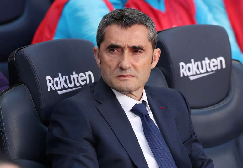 Ernesto Valverde durante partida do Barcelona contra o Espanyol
30/03/2019 REUTERS/Albert Gea 