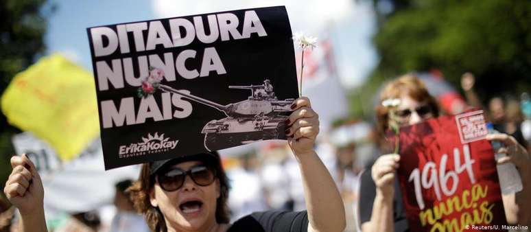 No dia 31 de março, milhares de pessoas foram às ruas do Brasil protestar contra a ditadura