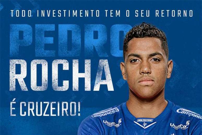 Pedro Rocha será mais uma opção de velocidade para o Cruzeiro- Reprodução;Cruzeiro