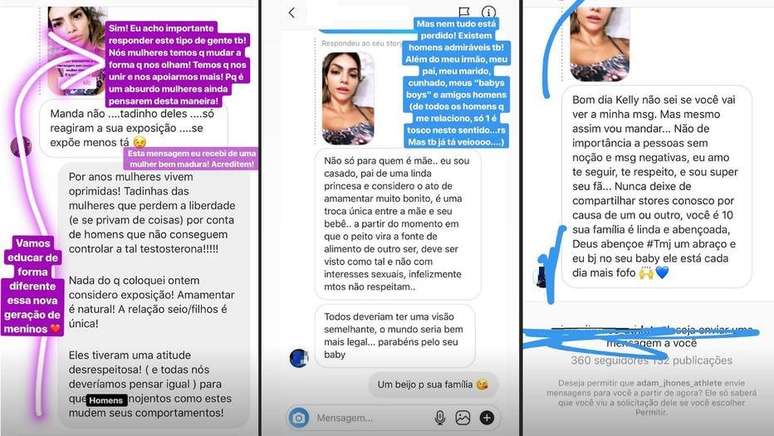 Coment&aacute;rios compartilhados por&nbsp;Kelly Key no Instagram.