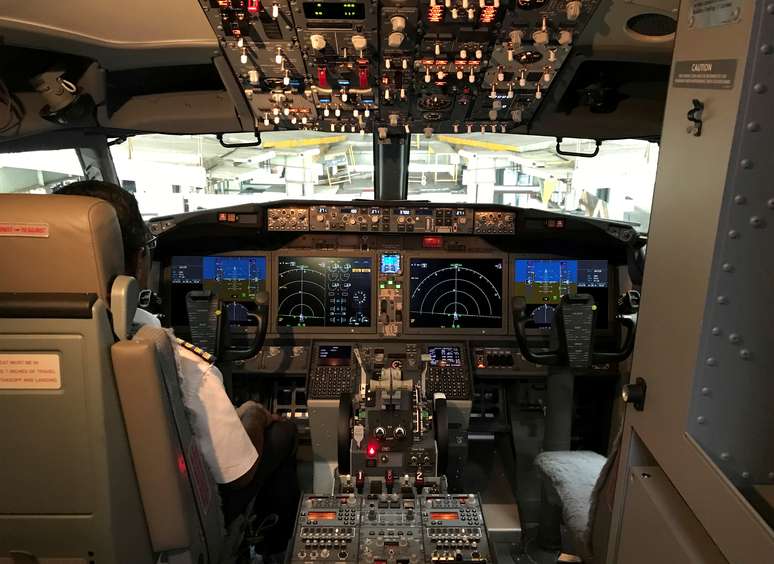 Cabine do Boeing 737 MAX 8  28/6/2018 REUTERS/Abhirup Roy
