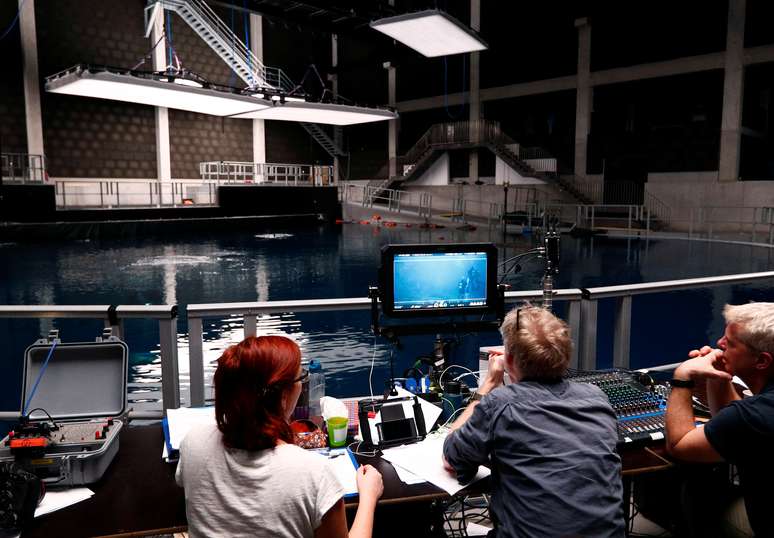 Diretores e t&eacute;cnicos trabalham em est&uacute;dio submarino na B&eacute;lgica
29/01/2019 REUTERS/Francois Lenoir