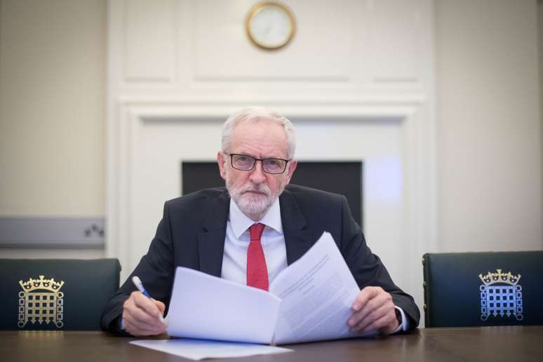 Líder trabalhista birtânico, Jeremy Corbyn
02/04/2019
Stefan Rousseau/Pool via REUTERS