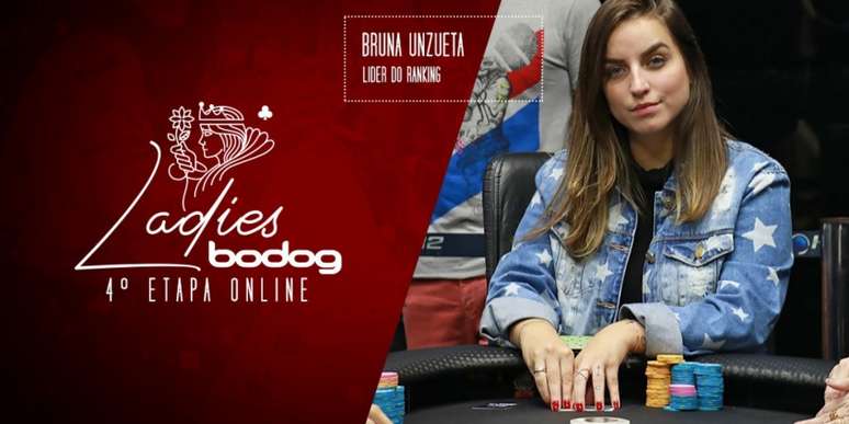 Nome conhecido no mundo do pôquer, Bruna Unzueta lidera o Circuito Ladies Live Online Bodog (Divulgação)