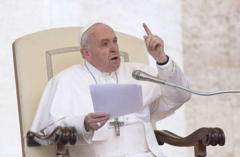 Papa Francisco durante audiência geral no Vaticano