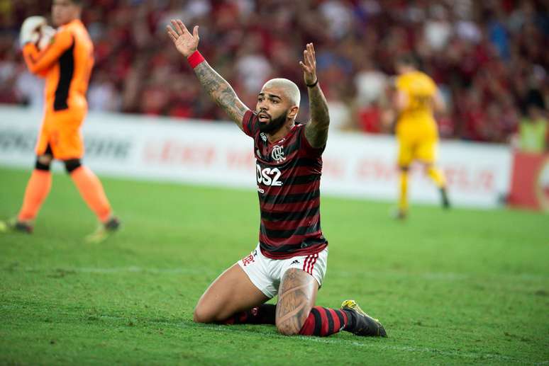 Gabriel Barbosa (Gabigol) durante Flamengo x Peñarol realizada no Maracanã pela Copa Libertadores