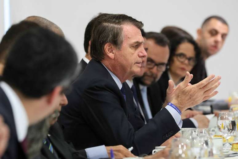 Presidente Jair Bolsonaro durante café da manhã com jornalistas. Foto: Presidência da República/Marcos Corrêa