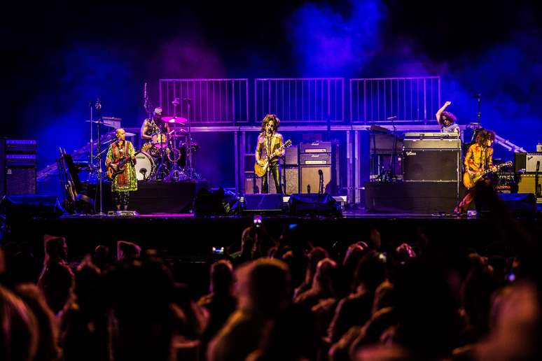 Show do cantor e músico norte-americano Lenny Kravitz no segundo dia do festival Lollapalooza Brasil 2019, no Autódromo de Interlagos, na zona sul da capital paulista, neste sábado (6)