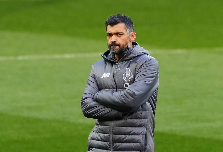 Técnico do Porto, Sérgio Conceição, durante treino da equipe em Liverpool
08/04/2019 Action Images via Reuters/Jason Cairnduff