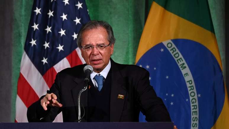 Guedes durante evento nos EUA; proposta de reforma da Previd&ecirc;ncia &eacute; primordial na agenda do governo