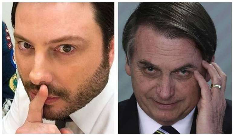 O humorista Danilo Gentili e o presidente da República, Jair Bolsonaro