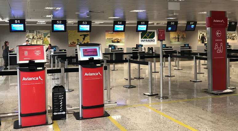 Balc&atilde;o de check-in da Avianca
13/12/2018
REUTERS/Paulo Whitaker