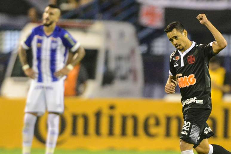 Gol de Yago Pikachu para o Vasco durante a segunda partida entre Avaí X Vasco pela terceira fase da Copa do Brasil 2019 no estádio Aderbal Ramos da Silva (Ressacada) em Florianópolis, Santa Catarina na noite desta quarta-feira (10). A primeira partida que ocorreu no dia 14/03 em São Januário no Rio de Janeiro ficou em 3x2 para o Vasco.