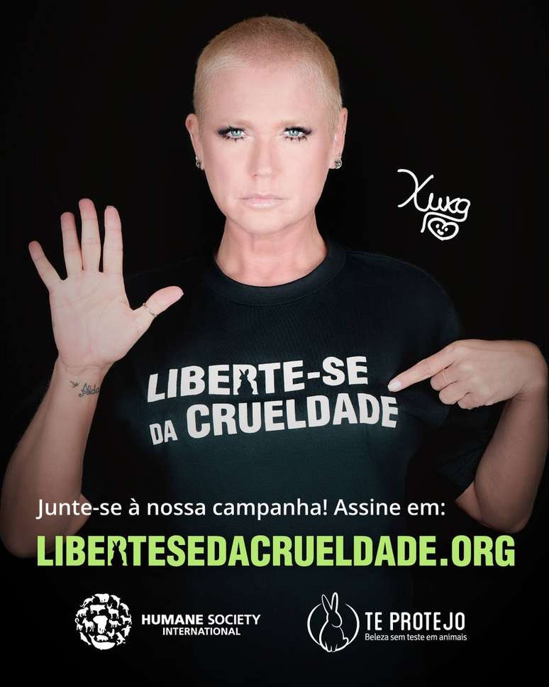 Xuxa declara apoio &agrave; campanha #LibertesedaCrueldade