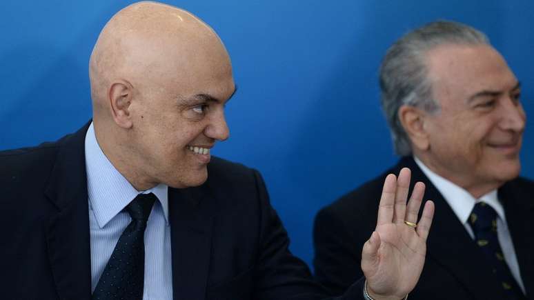 Alexandre de Moraes, que conduz o inquérito, foi o escolhido de Temer para vaga no STF