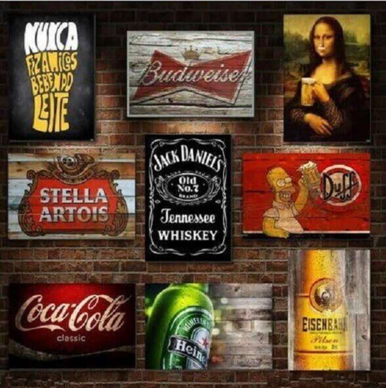 4 &ndash; Modelos de placas decorativas vintage. Fonte: Pinterest