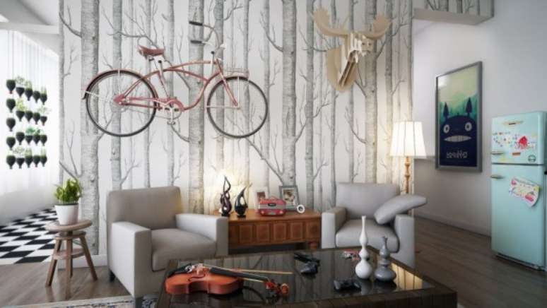 1 &ndash; Decora&ccedil;&atilde;o vintage para apartamento. Fonte: Decorando Casas