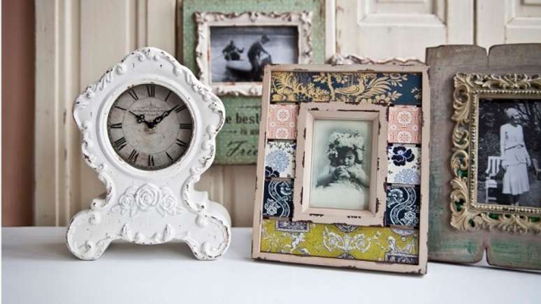 30 &ndash; Quadro decorativo vintage usado para porta-retrato. Fonte: Pinterest