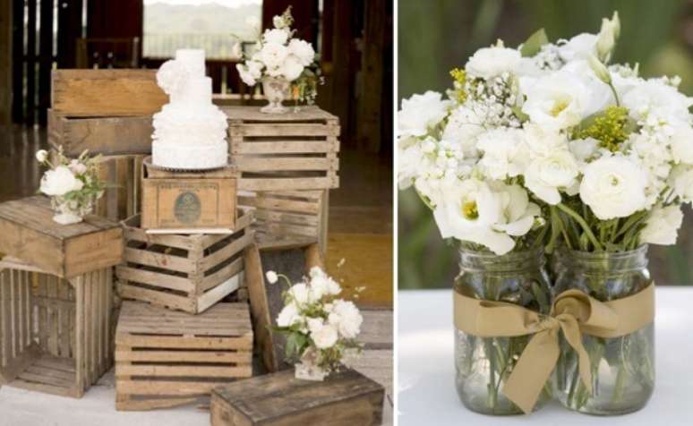 44 &ndash; Rom&acirc;ntica e delicada define a decora&ccedil;&atilde;o vintage casamento. Fonte: Boutique do Brunch