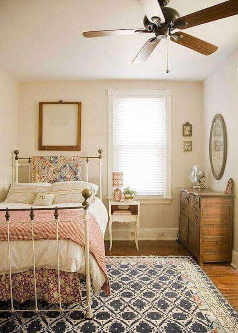 41 &ndash; Estilo de decora&ccedil;&atilde;o vintage para quarto. Fonte: Idea Brasil