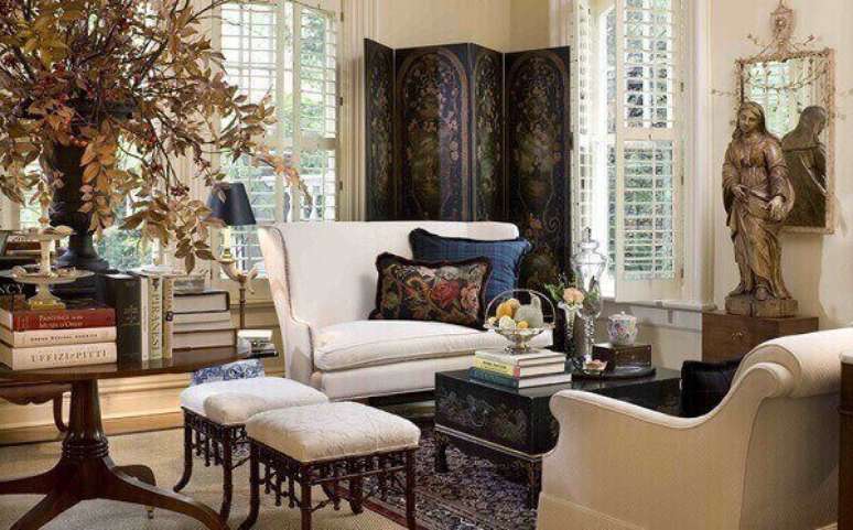 7 &ndash; Sala de estar com decora&ccedil;&atilde;o vintage. Fonte: Brico Decora&ccedil;&atilde;o