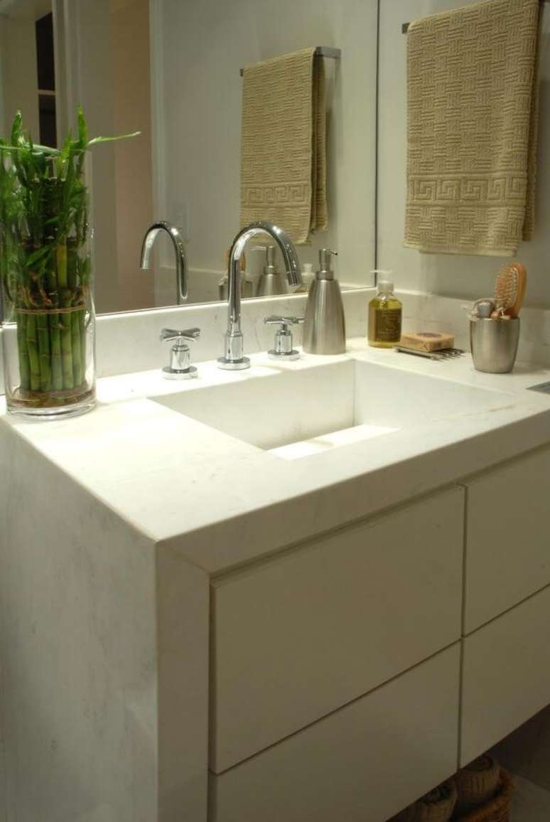 8- As plantas para banheiro podem ser cultivadas em terra ou na &aacute;gua. Fonte: Pinterest