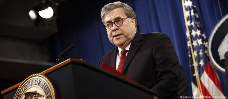 O procurador-geral dos Estados Unidos, William Barr, que assumiu o cargo em fevereiro