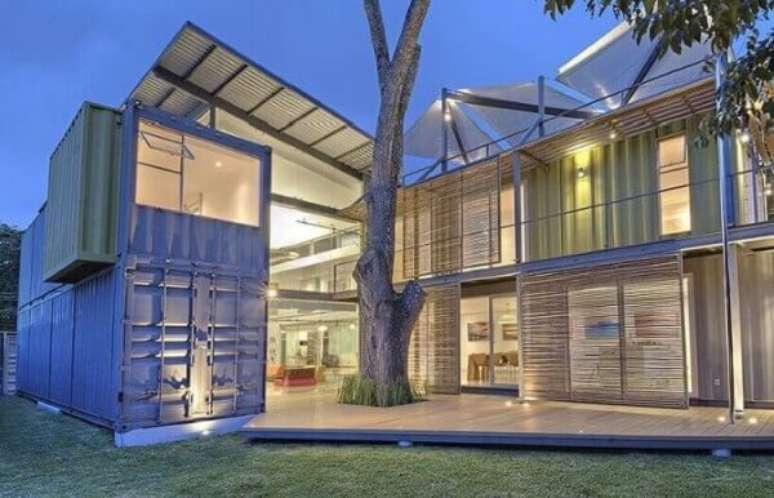 14. Casa container ampla. Fonte: Pinterest