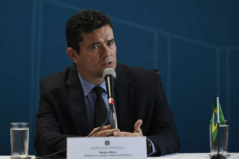 O ministro da Justiça e Segurança Pública, Sérgio Moro, participa de reunião da Secretaria Nacional de Segurança Pública (Senasp) com o Conselho Nacional de Secretários de Segurança Pública (Consesp), no Ministério da Justiça, em Brasília