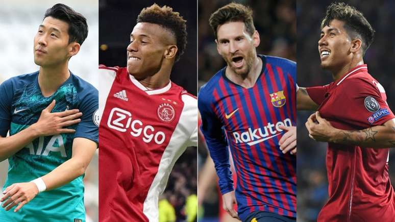 Son, Neres, Messi e Firmino são os destaques dos semifinalistas (Foto: Divulgação)