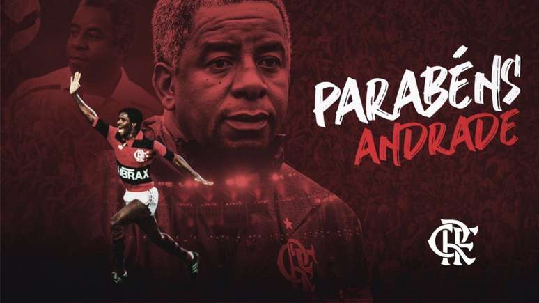 Flamengo erra foto de Andrade para parabenizar(Foto: Reprodução/Twitter)